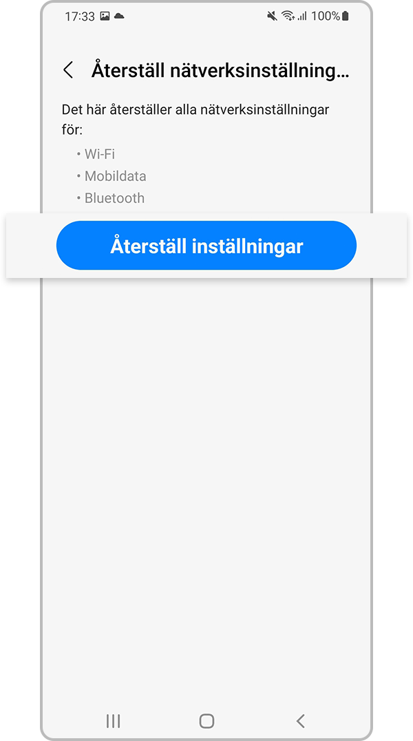 återställ nätverksinställningar steg 4