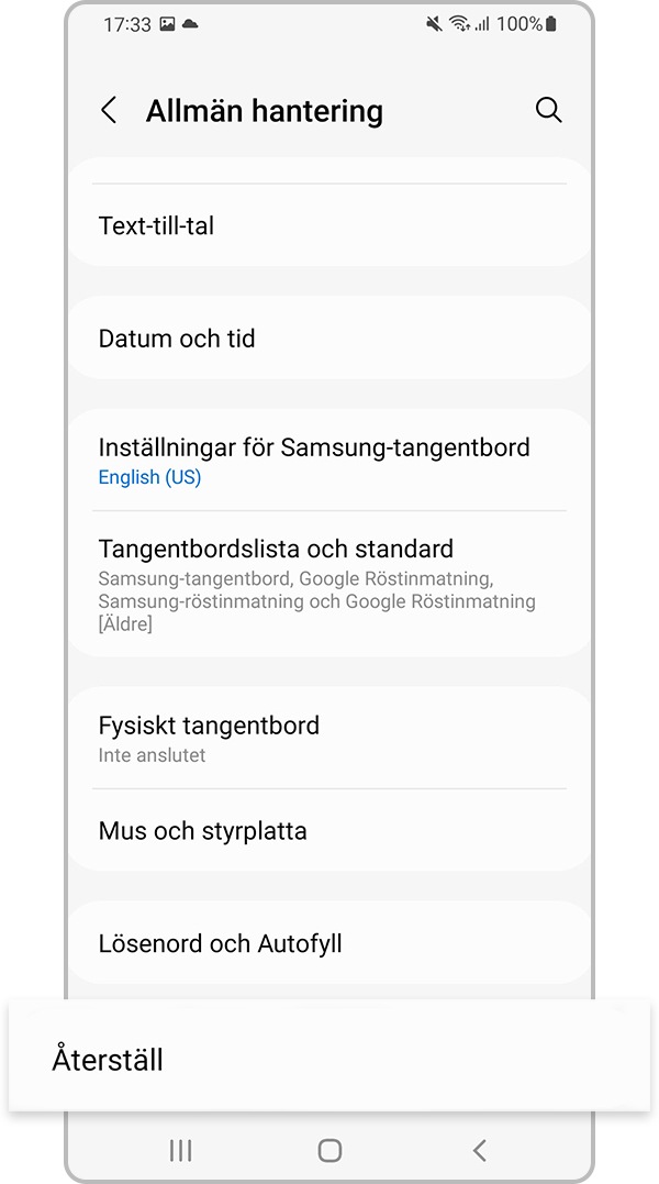 återställ nätverksinställningar steg 2
