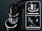 Seen from above, a Bespoke Jet™ AI vacuum cleaner with dust inside is being placed in an All-in-one Clean Station. Next to it are 2 close-ups: First, Emptying dustbin. Second, Auto-closing dustbin.