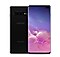 Back of a prism black Galaxy S10 plus phone, with an adjacent front-facing black Galaxy S10 plus phone