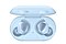 A product shot of a pair of sky blue Galaxy Buds Plus sitting in their sky blue case