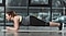 Woman doing press-ups