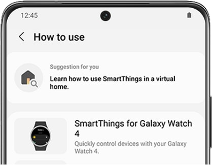 SmartThings How to use screen with a list of features explained