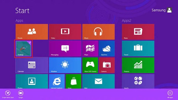 This can be applied to the tiles for Apps running on the Start screen only