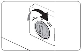 Turn the cartridge knob clockwise to lock into place