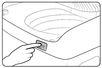 Press Water Jet to supply water to the Built-in sink