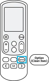 press the option button 3 seconds
