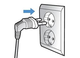 Connect the power plug to the outlet