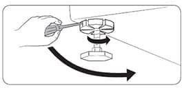 Tighten the nuts using the spanner