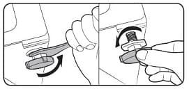 Level the washing machine by manually adjusting the levelling feet