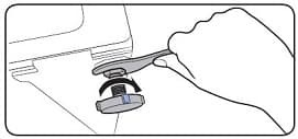 Tighten the nuts using the spanner