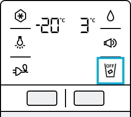 check the ice off mode display