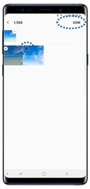 Select files and tap DONE