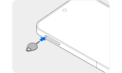 Insert tray ejection pin for dual SIM
