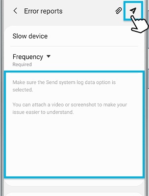 How to send error reports