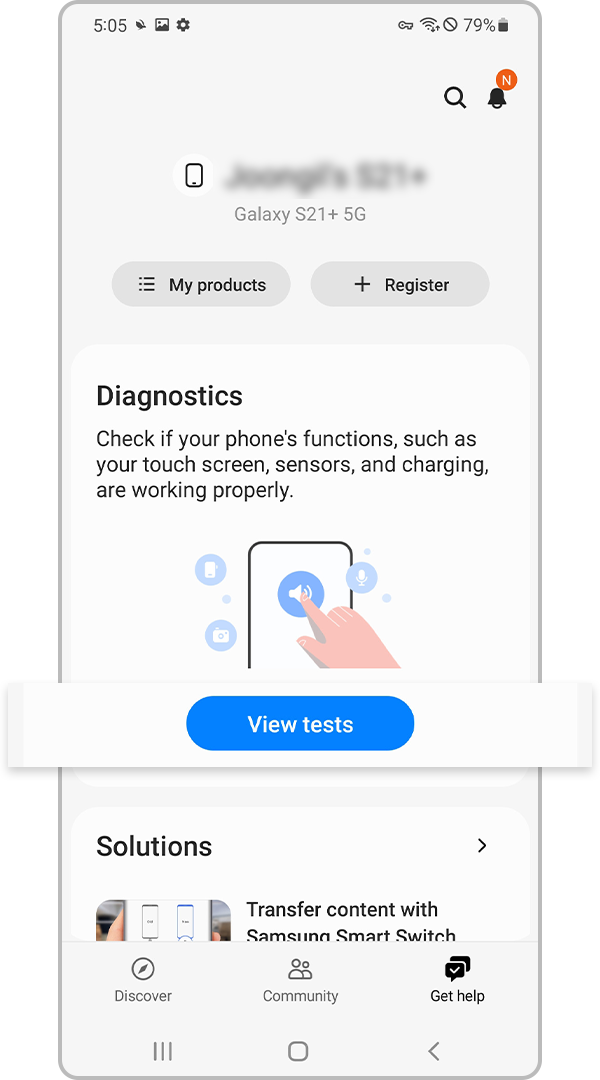 Samsung Members View tests