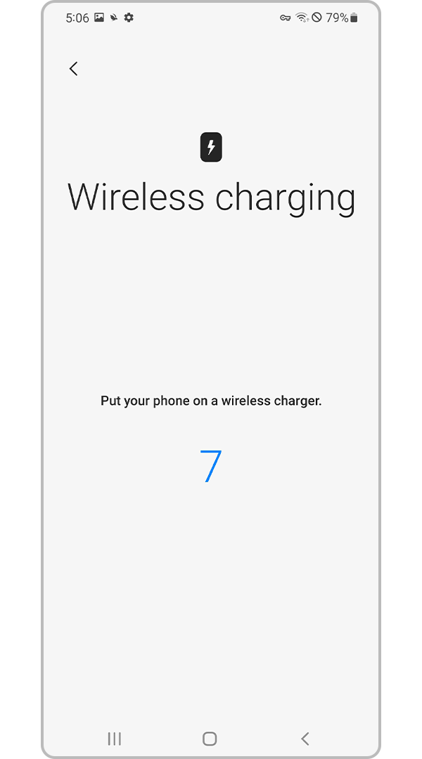 Samsung Members put phone on wireless charger