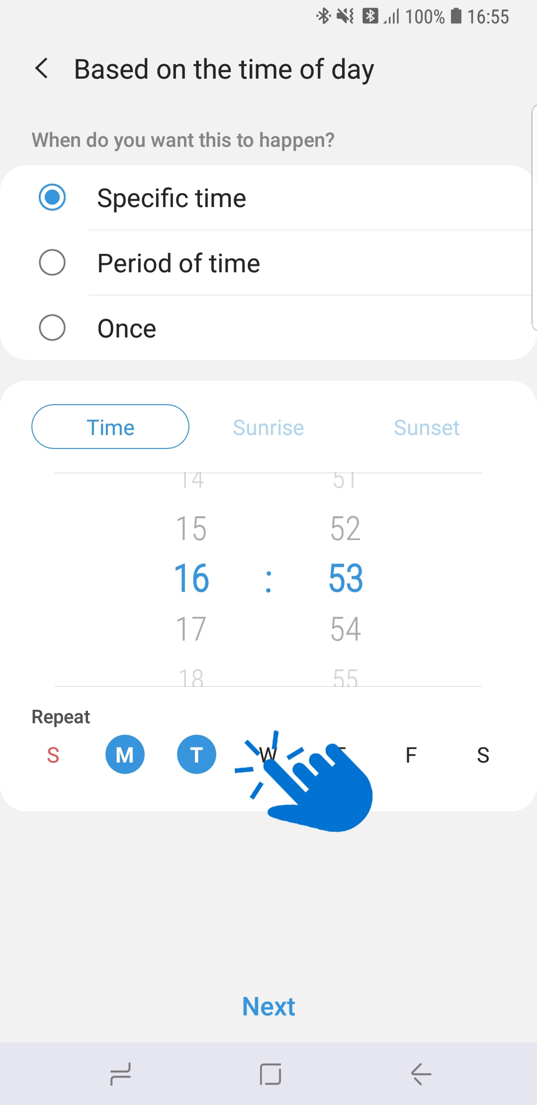 Choose a desired date