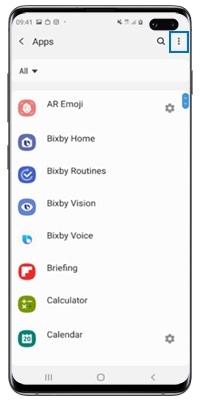 Tap More (3 vertical dots)