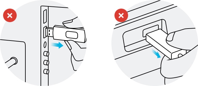 USB error message causes