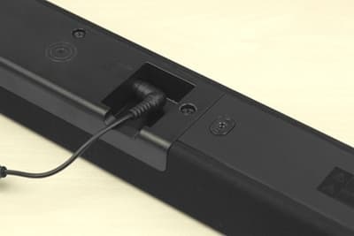 Connect power cord to Samsung Soundbar