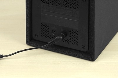 Connect power cord to Subwoofer