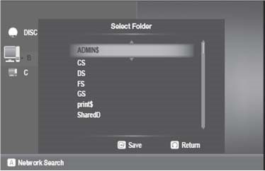 Press the ▲▼ button to select a desired folder