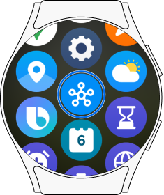 SmartThings App displyed on a Galaxy watch