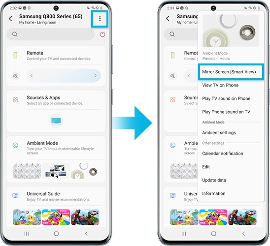 screen mirroring Samsung - Mirror using SmartThings step 2
