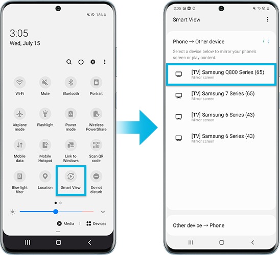 how to screen mirror on Samsung Smart TV - Mirror using Smart View