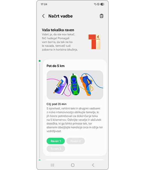 Prikaz strani Načrt vadbe