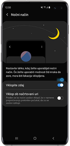 Android 9.0, nove funkcije, nočni način