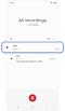 Voice Recorder app home.