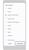 Select language setting.