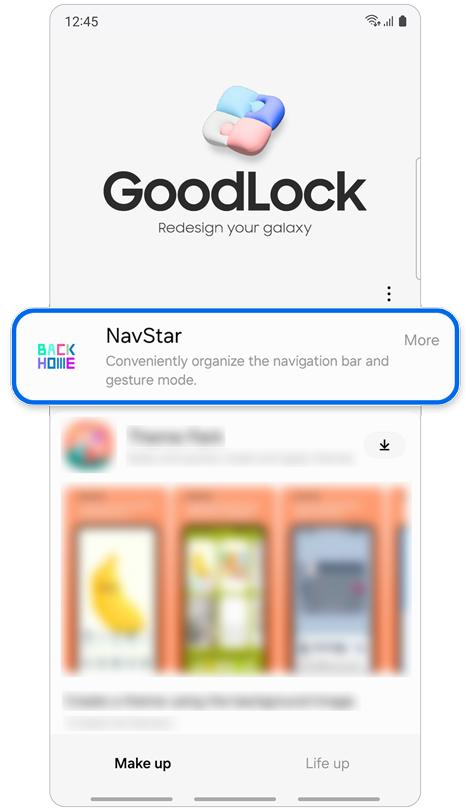 Good Lock Make up tab screen.