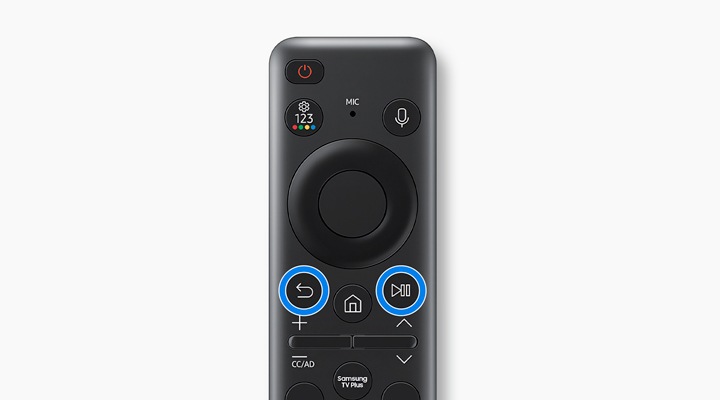 Image of Samsung TV SolarCell Remote with buttons layout highlighted.