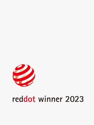 Logo pre Ocenenie Red Dot Design Award 2023 pre prenosný disk T7 Shield.