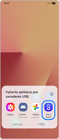 Vo vyskakovacom okne vyberte možnosť Smart Switch