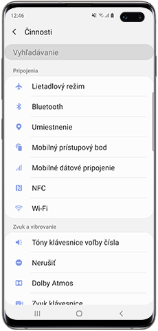 Bixby Routines, zvoľte akciu „Potom“