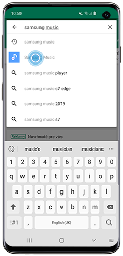 Zadajte názov aplikácie, ktorú chcete stiahnuť
