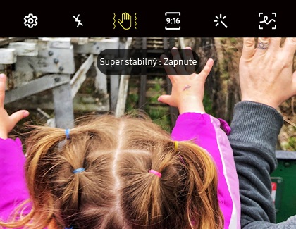 Snímanie s funkciou Super steady Note10 v pohybe