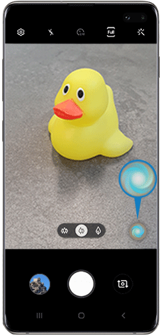 GIF, ikonka optimalizátora scény na fotoaparáte Galaxy S10