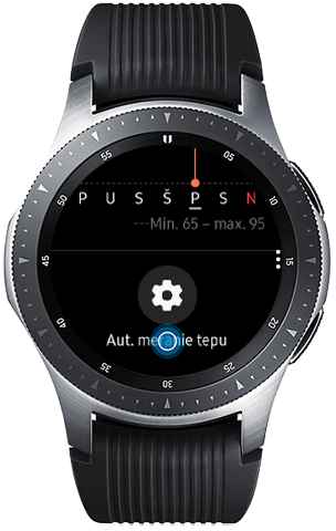 Otočením krúžka vyberte Aut. meranie tepu.