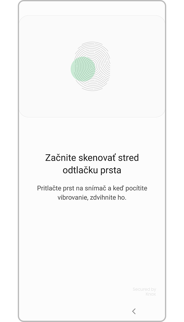 registrovanie odtlačkov prstov – 5. krok