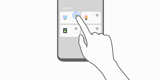 Klepnutím na kartu zariadenia v aplikácii SmartThings môžete ovládať najčastejšie akcie