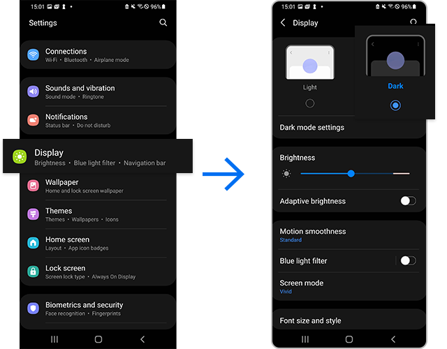 Dark Mode alternativer Schritt