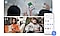 Two scenes illustrate file sharing via Quick Share. In the top scene, two people sit side by side, each looking at their smartphone. The left smartphone displays available devices for file sharing, while the right smartphone shows a pop-up asking whether to accept the file. In the bottom scene, a woman outdoors and a man indoors are sharing files from a distance. The smartphone GUI on the right shows the Quick Share screen. Under the Share to devices nearby section is the QR code or link button. Below is the Recommended section. Profile icons for Tom and Amy appear on the top row, while those for Jay, David, Jennie and Sofia are on the bottom row. David’s profile icon has a checkmark overlaid on it, with the word 'Sent' displayed underneath. Jennie and Sofia’s icons show device type indicators on the right. Under the Share to contacts section, Edward is selected among the list of contacts, with a progress ring around his profile icon and the text Sending... below his name. The Quick Share icon appears at the bottom right corner.