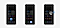 Three smartphone screens illustrating different ways to open the Samsung Wallet app. First, by swiping up the screen. Second, by tapping the app icon. Third, by double-pressing the side key.