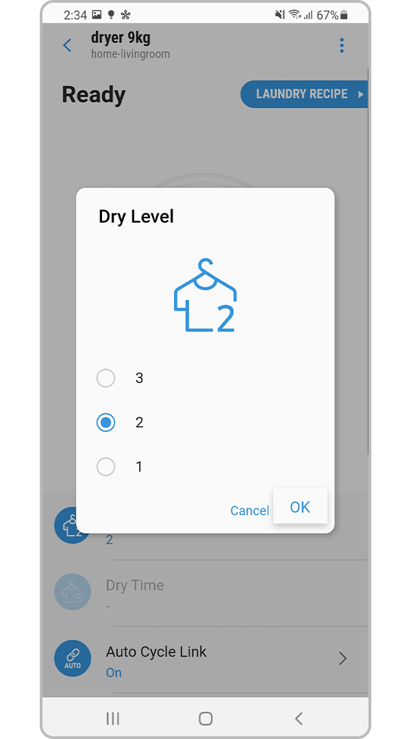 dryer smartthings basic settings 3