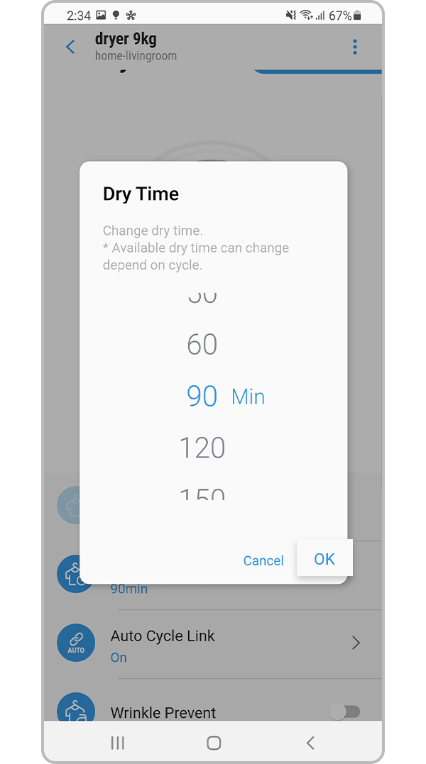 dryer smartthings basic settings 4